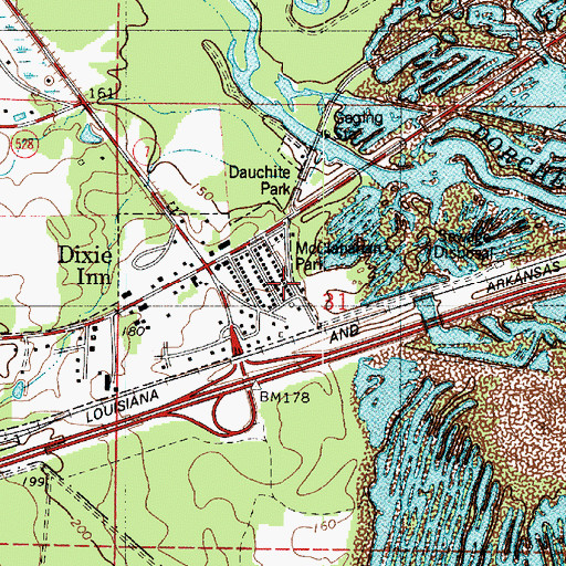 Topographic Map of Gifford, LA