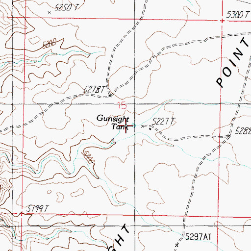 Topographic Map of Gunsight Tank, AZ