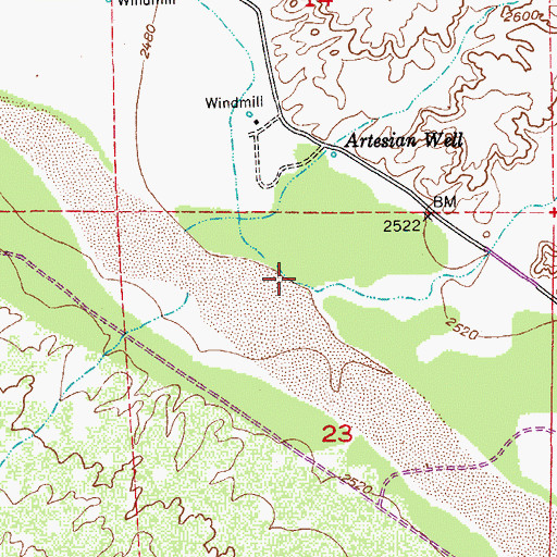 Topographic Map of Gust James Wash, AZ