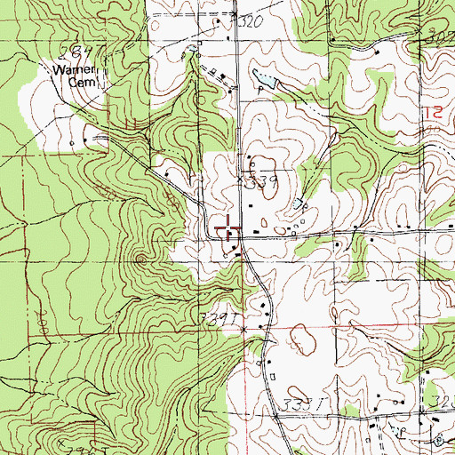 Topographic Map of Bogue Chitto Mountain, LA