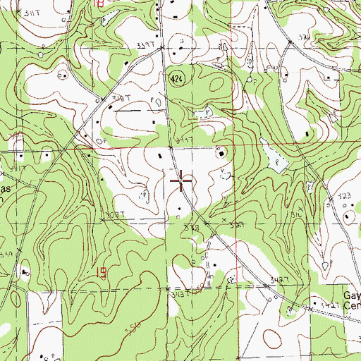 Topographic Map of Camp Seven (historical), LA