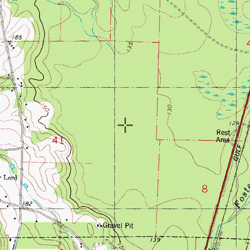 Topographic Map of Ards Springs, LA