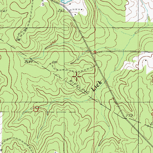 Topographic Map of Northwest Colquitt Oil and Gas Field, LA