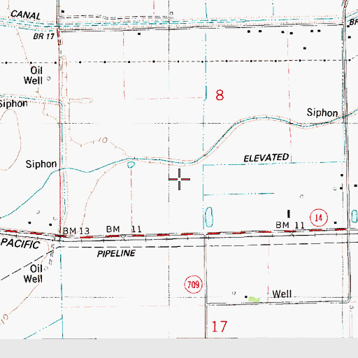Topographic Map of Wright Oil and Gas Field, LA