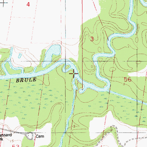Topographic Map of Coulee Triet, LA