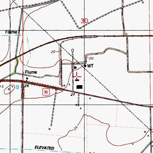 Topographic Map of Crowley-Rayne Industrial Park, LA