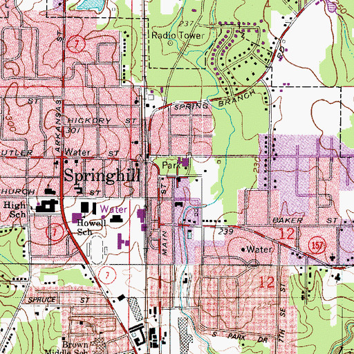Topographic Map of Gray Clinic, LA