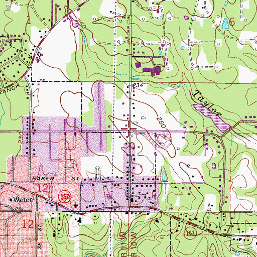 Topographic Map of Springhill Christian Church, LA