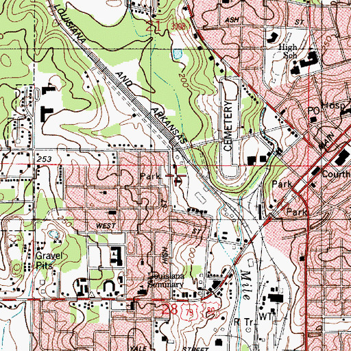 Topographic Map of Greater Saint Paul Baptist Church, LA