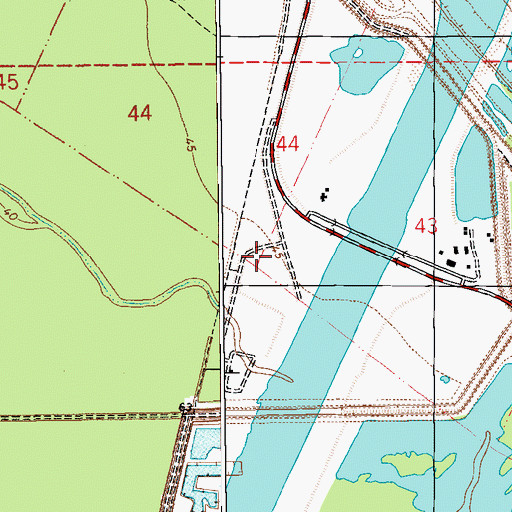 Topographic Map of Cochie Oil Field, LA