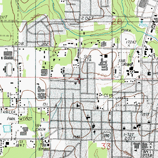 Topographic Map of Trinity Episcopal Church, LA
