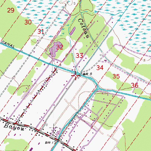Topographic Map of Ward Eleven, LA
