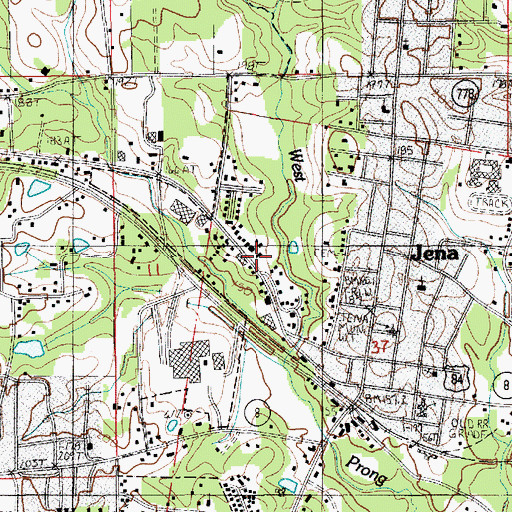 Topographic Map of Ward Six, LA