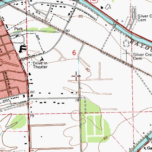 Topographic Map of Ward Eight, LA