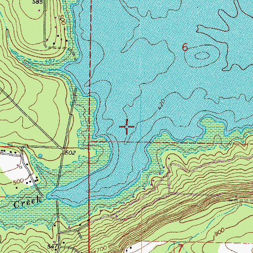 Topographic Map of Salt Creek, AR