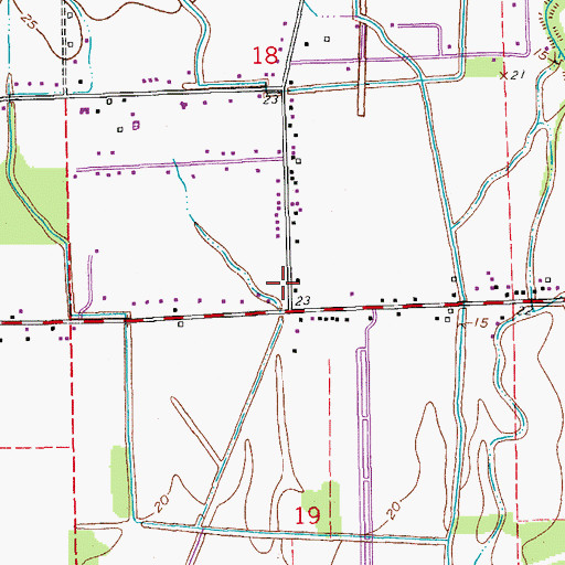 Topographic Map of Ward Seven, LA