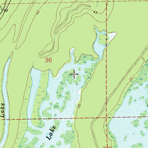 Topographic Map of Achiquot Bay, LA
