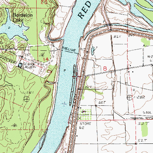 Topographic Map of Martinez Landing, LA