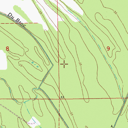 Topographic Map of North Bayou Jack Oil and Gas Field, LA
