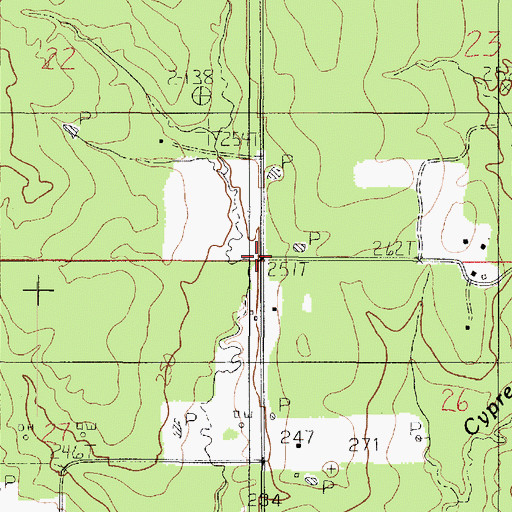 Topographic Map of Lenoir (historical), LA