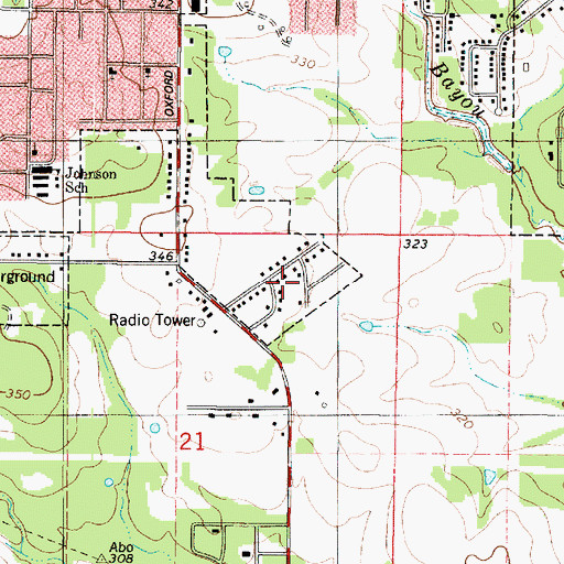 Topographic Map of Meadow Park, LA