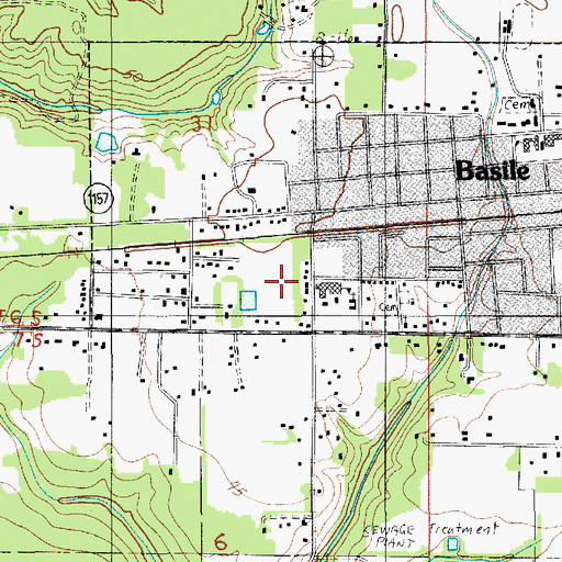 Topographic Map of W W Stewart Elementary School, LA