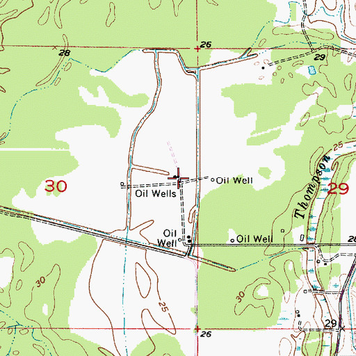 Topographic Map of Indian Village Oil Field, LA