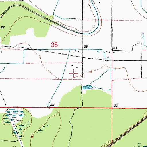 Topographic Map of West Edna Gas Field, LA