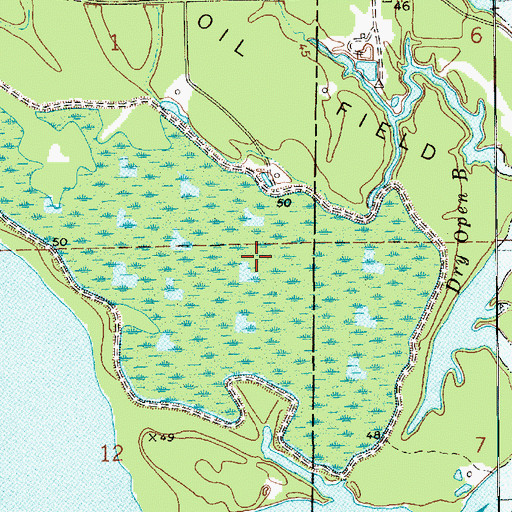 Topographic Map of Campright Brake, LA