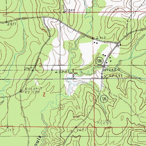 Topographic Map of Neal Branch, LA