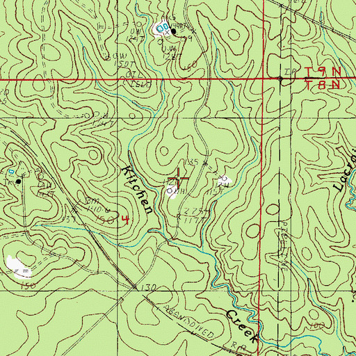 Topographic Map of North Searcy Gas Field, LA