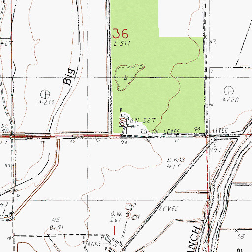 Topographic Map of Long Branch Oil Field, LA