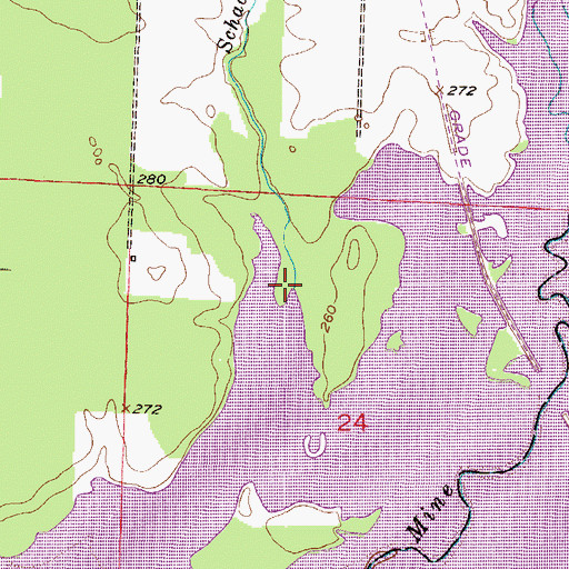 Topographic Map of Schaal Branch, AR