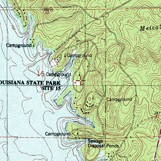 Topographic Map of Louisiana State Park Site 15, LA
