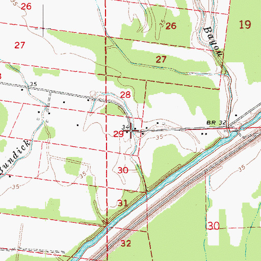 Topographic Map of Randall (historical), LA