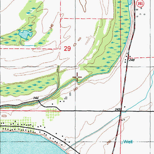 Topographic Map of Scott Bayou, AR