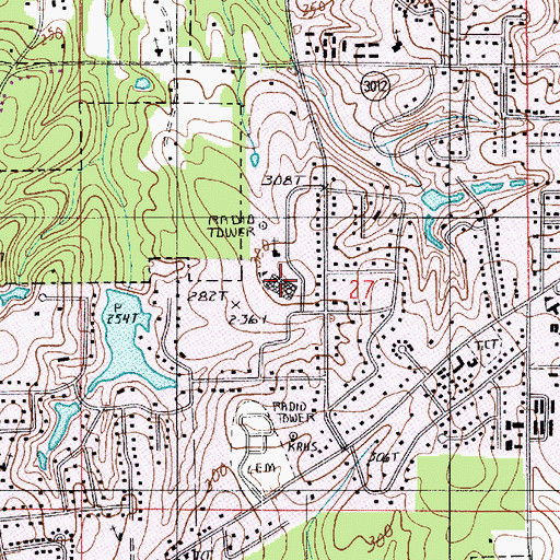 Topographic Map of Cypress Springs Elementary School, LA