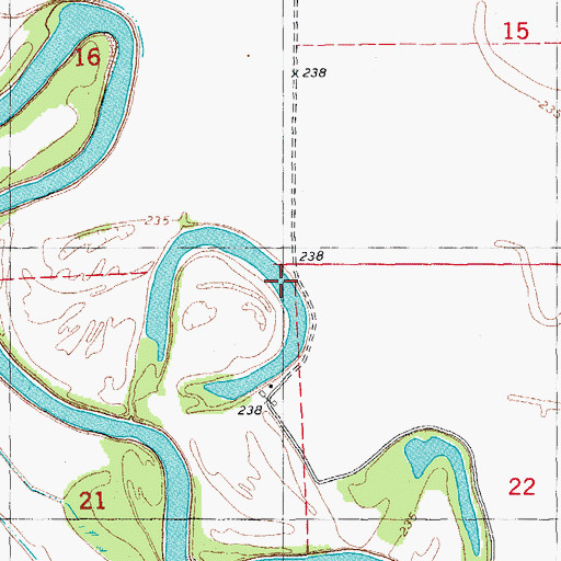 Topographic Map of Selser Cut-off, AR