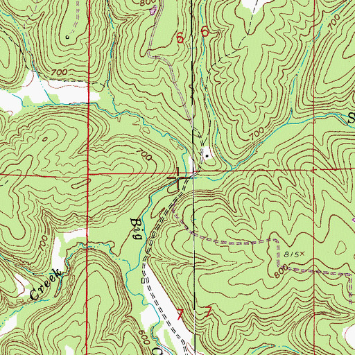 Topographic Map of Sexton Creek, AR