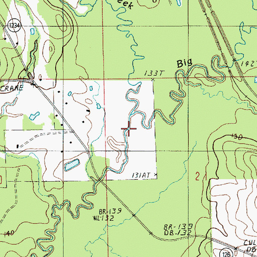 Topographic Map of Antwine Creek, LA