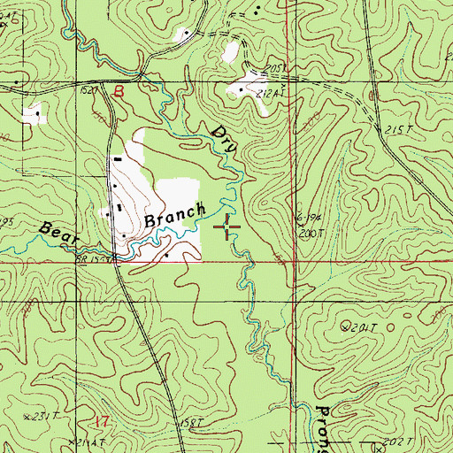 Topographic Map of Bear Branch, LA