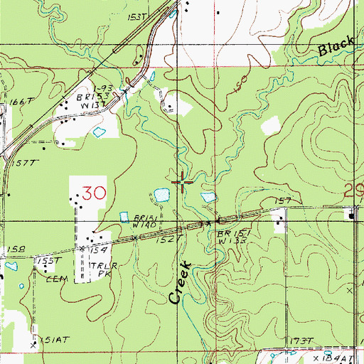 Topographic Map of Black Creek, LA
