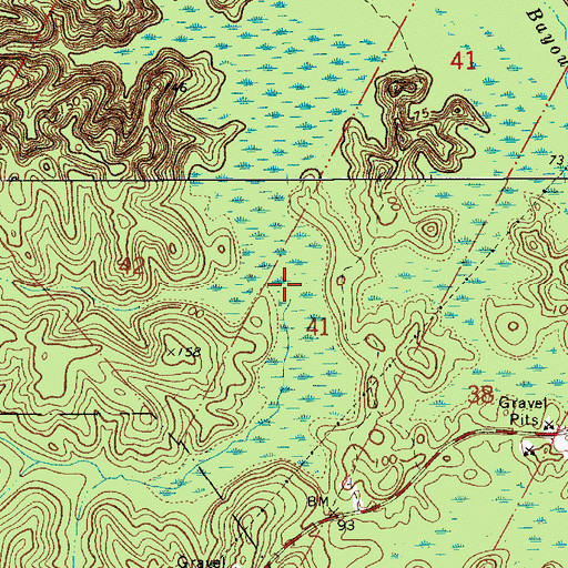 Topographic Map of Boggu Bayou, LA