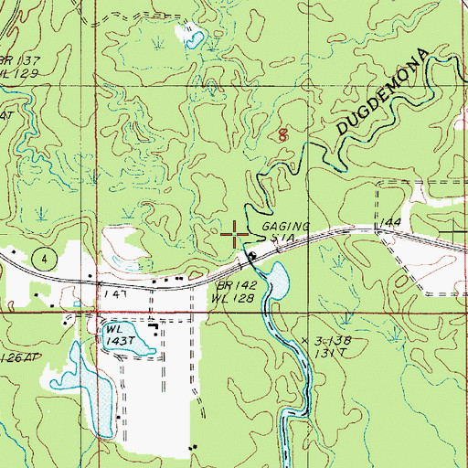 Topographic Map of Brush Creek, LA