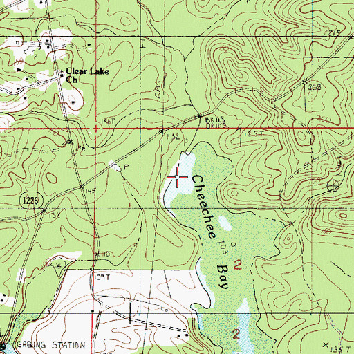 Topographic Map of Cheechee Creek, LA