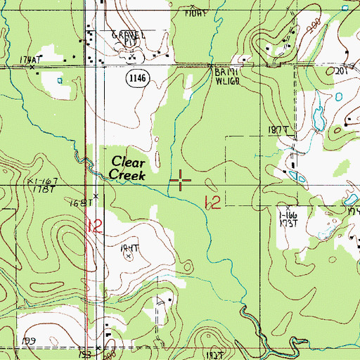 Topographic Map of Clear Creek, LA