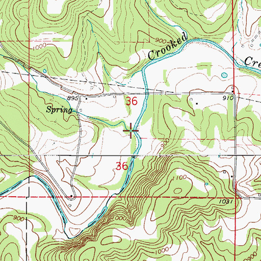 Topographic Map of Shake Rag Hollow, AR