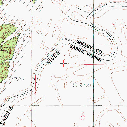 Topographic Map of Donnell Lake, LA