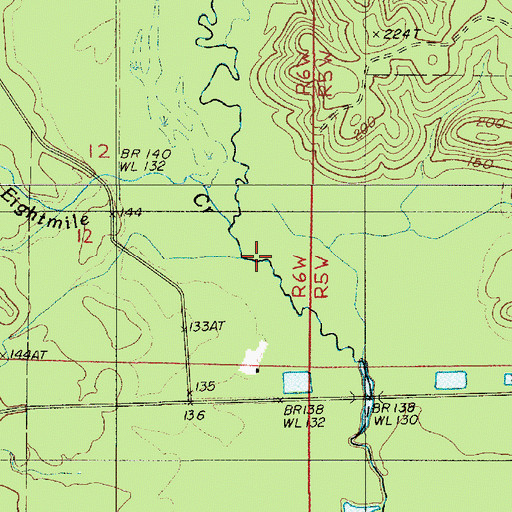 Topographic Map of Eightmile Creek, LA