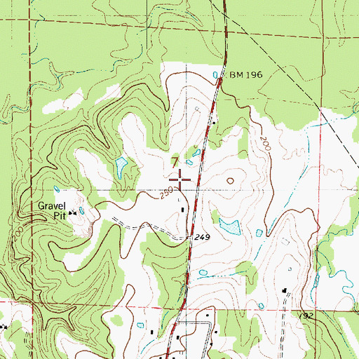 Topographic Map of Grove, LA